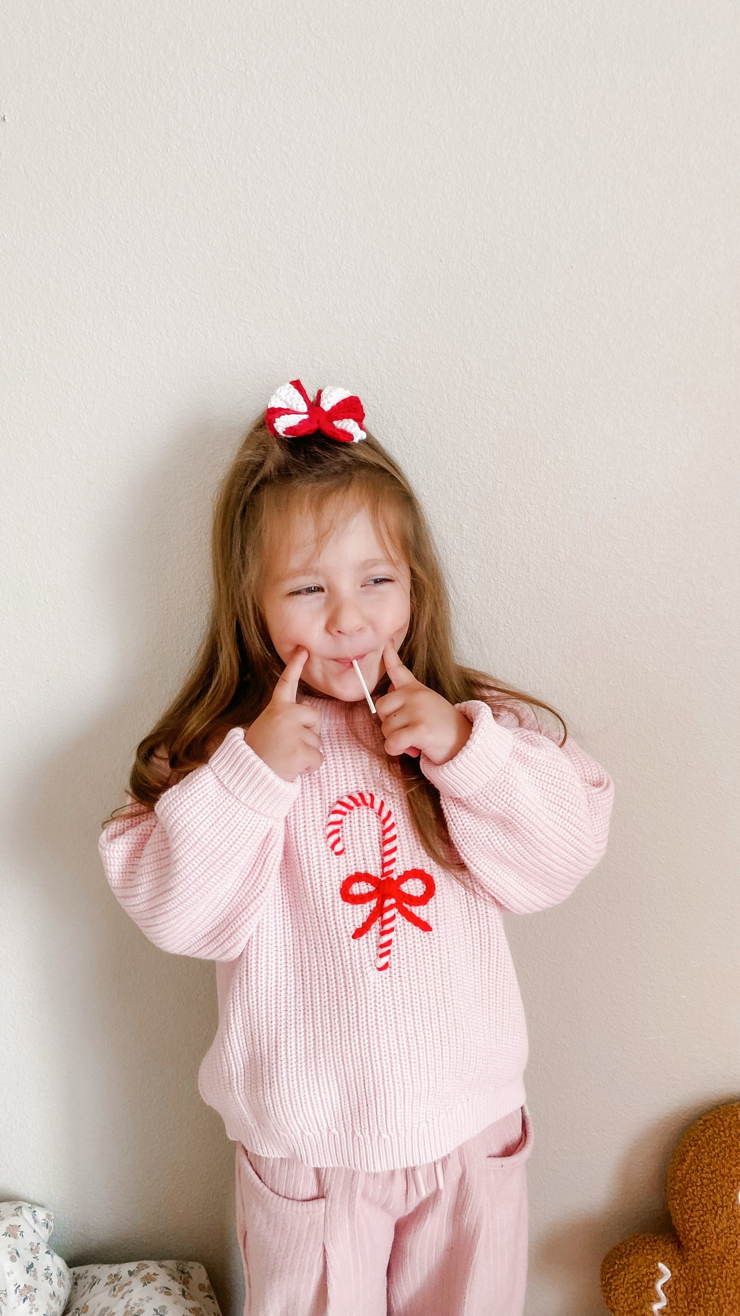 Pink Candy Cane Sweater