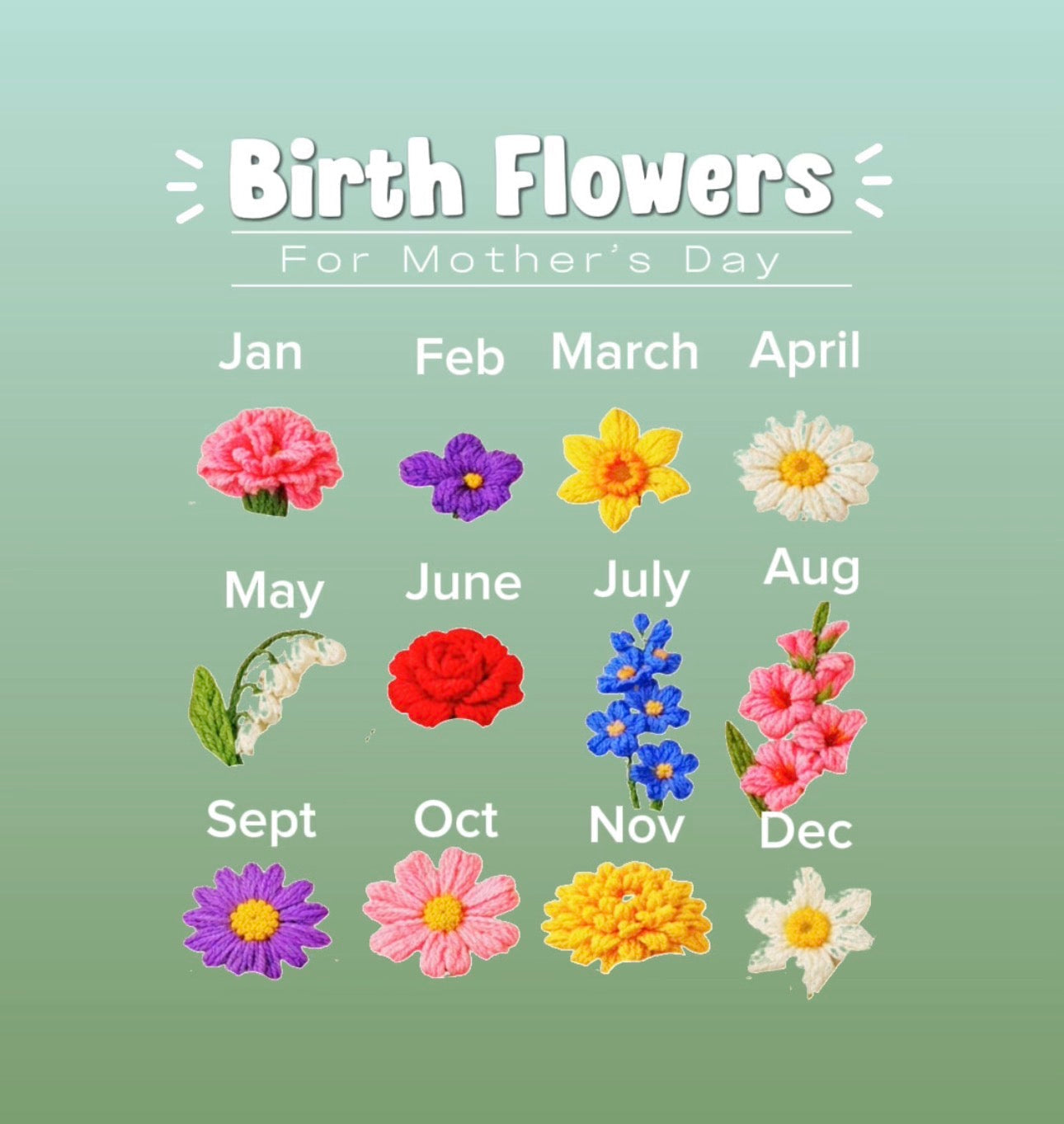 Mom Birth Flower Sweater