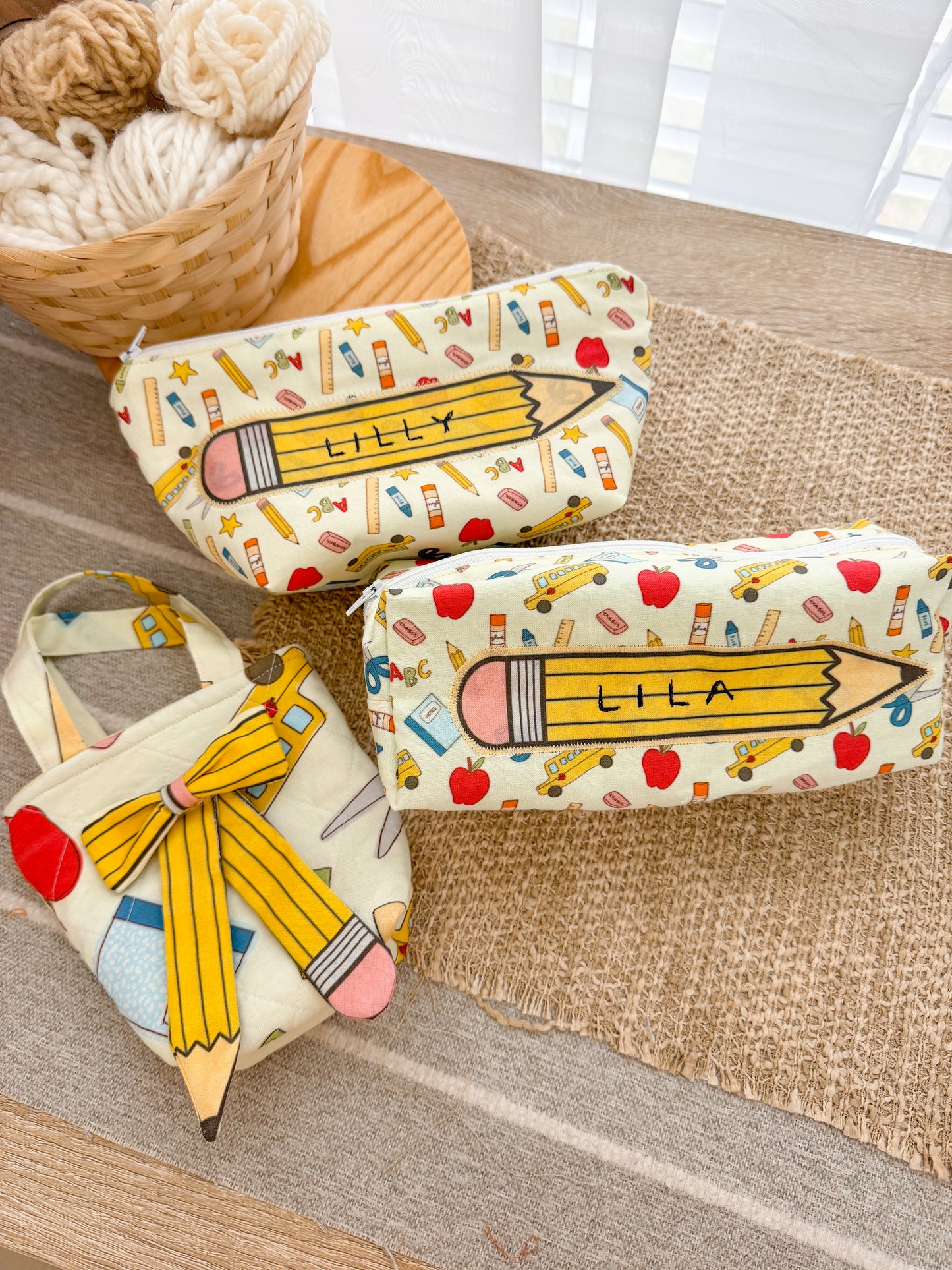Pencil Bow Mini Tote bag