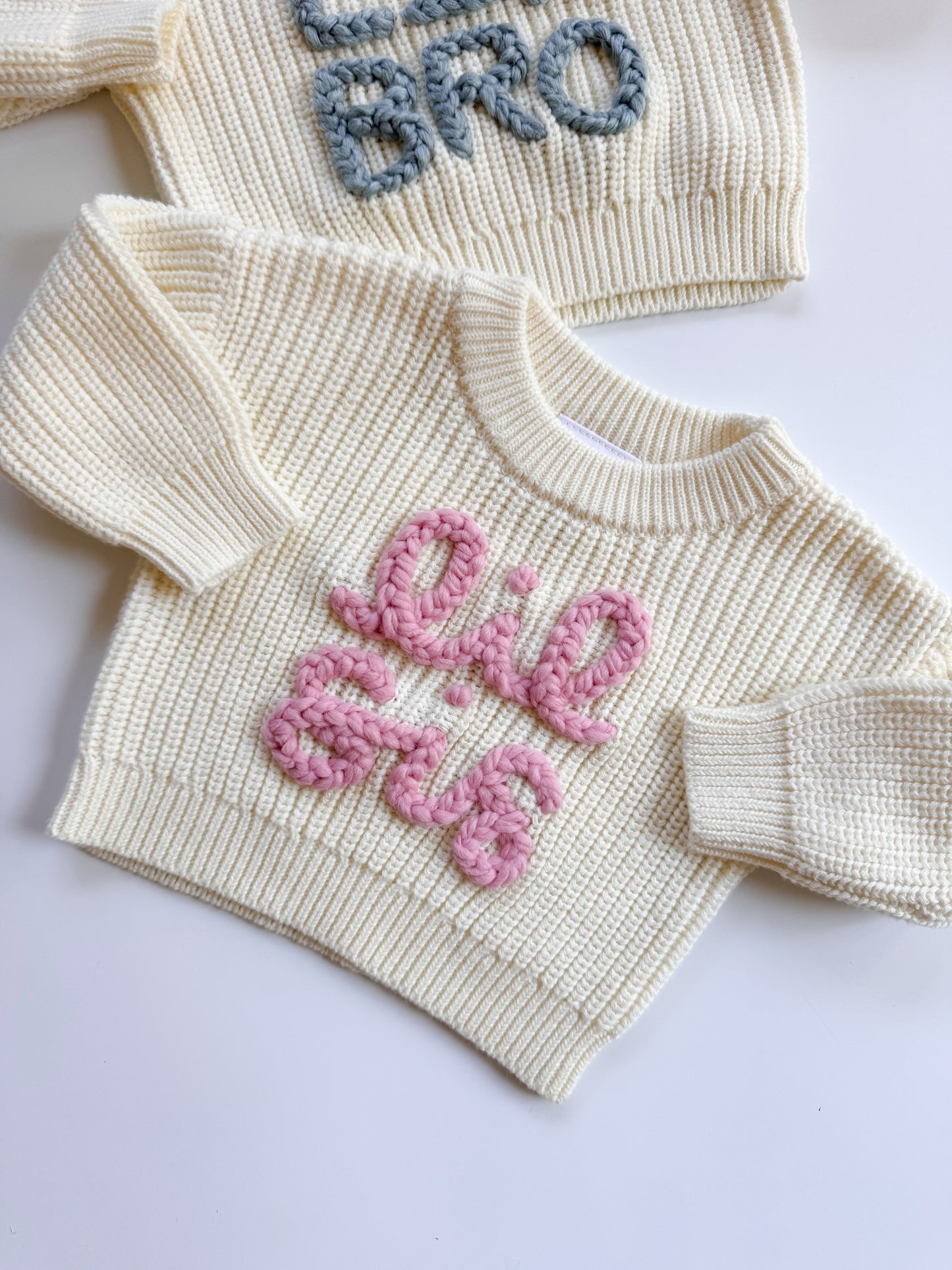 Lil Bro Lil Sis announcement sweater