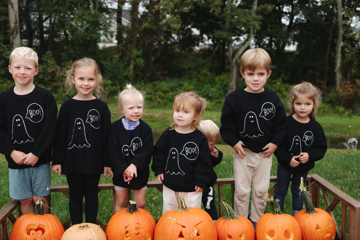 GLOW Ghost BOO Sweater