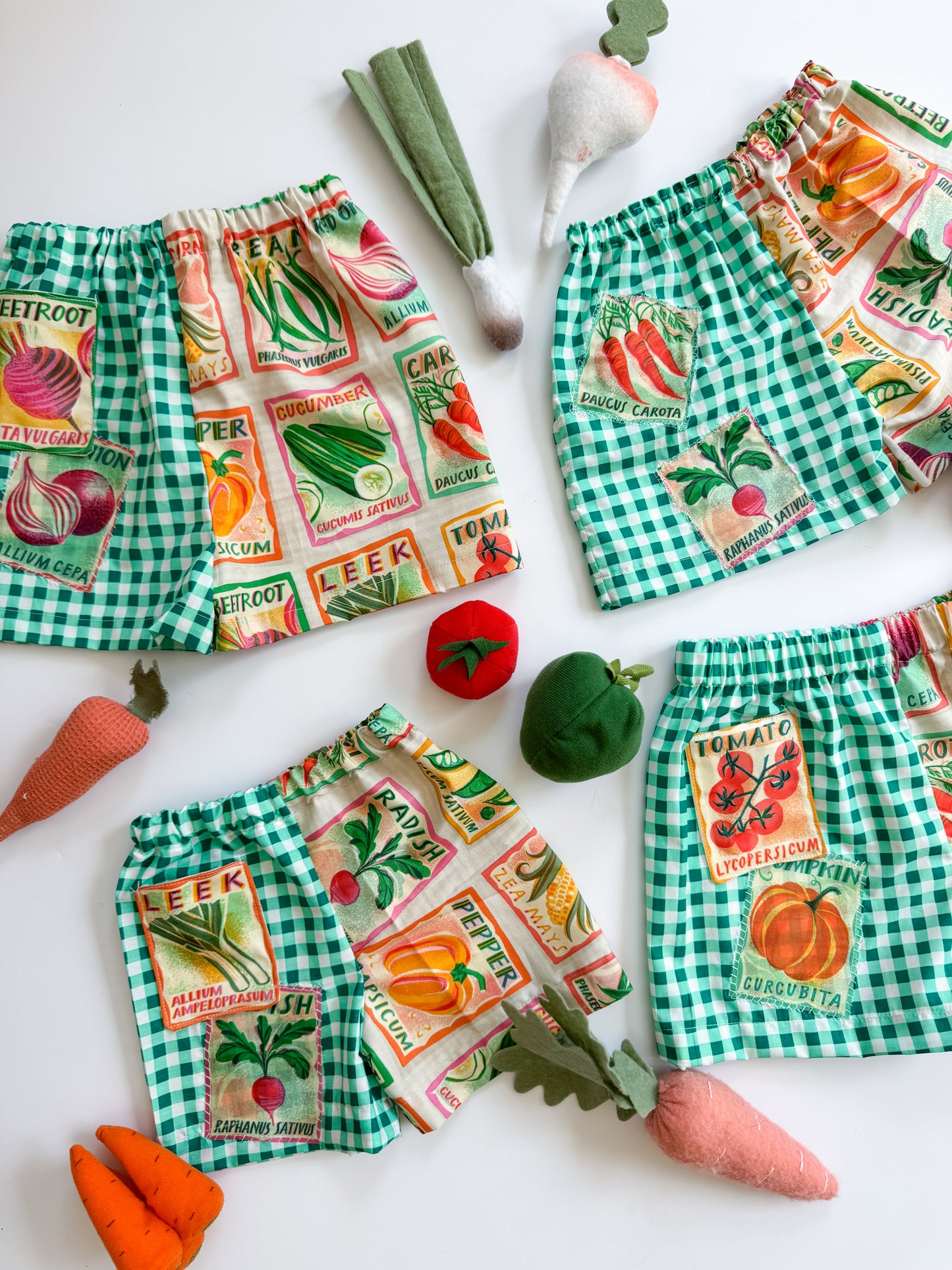 Gingham Seed Packet Shorts