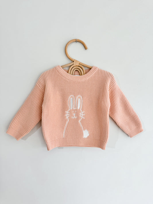 Peach Bunny Sweater