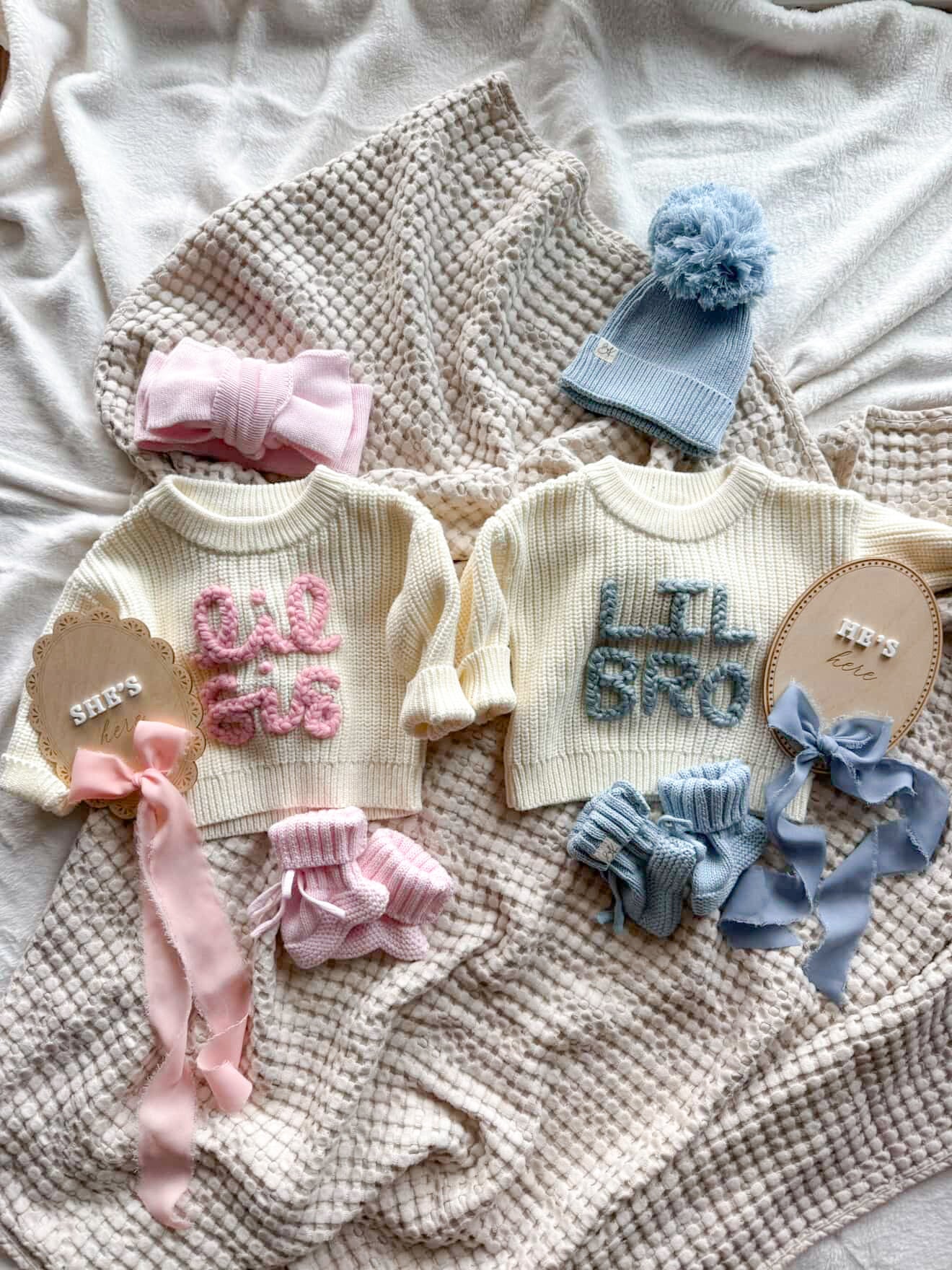 Lil Bro Lil Sis announcement sweater