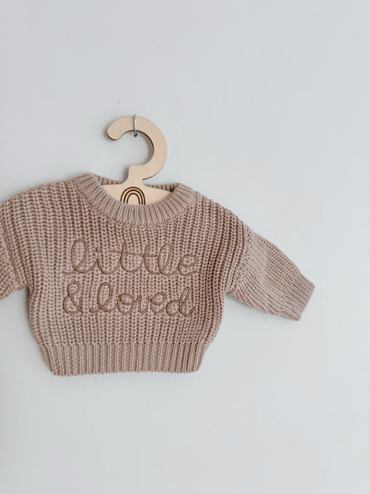 Preemie “Little & Loved” embroidered Sweater