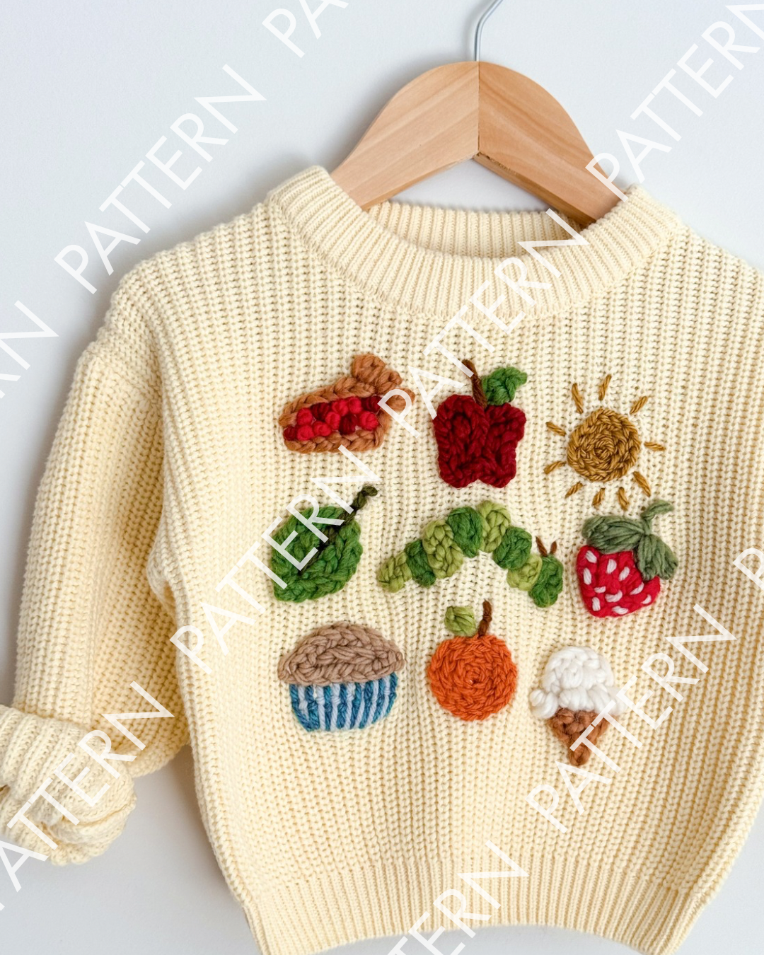 Caterpillar Sweater PDF Template