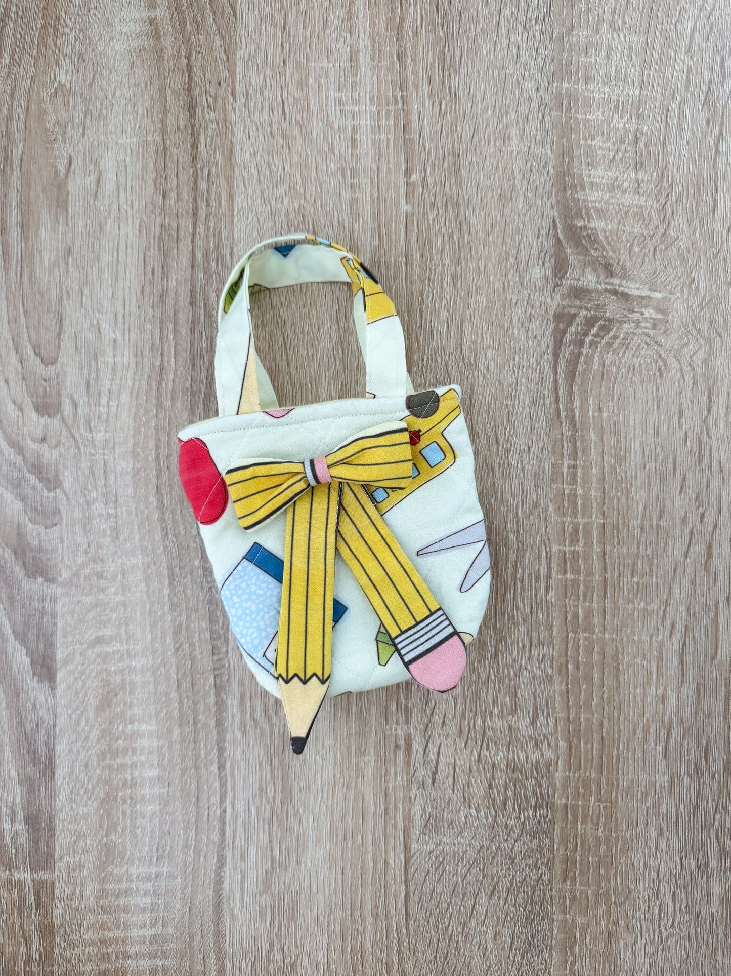 Pencil Bow Mini Tote bag