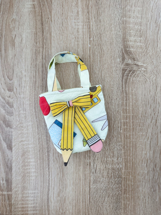 Pencil Bow Mini Tote bag