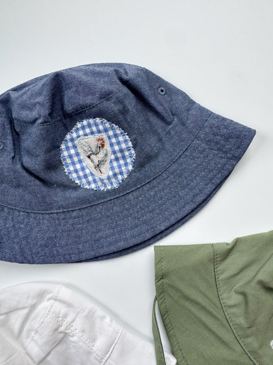 Blue Chicken sun hat 3-6Y