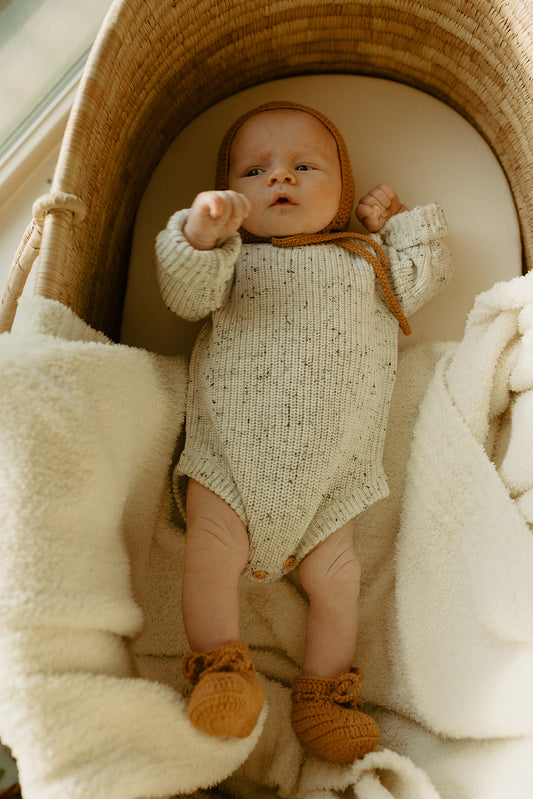 Sweater Romper: Cookies and Cream