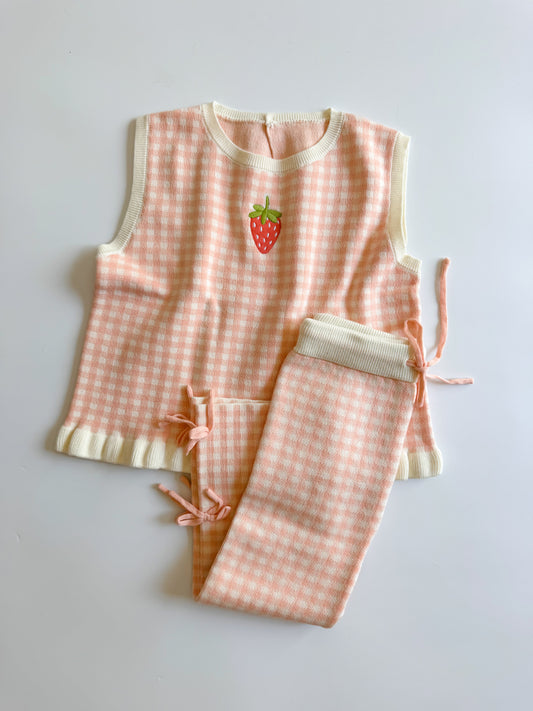 Strawberry Gingham Set