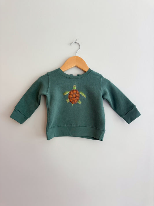 Turtle Appliqué Sweatshirt