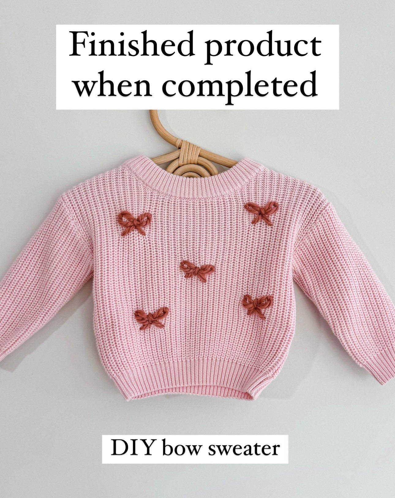 DIY bow sweater kit