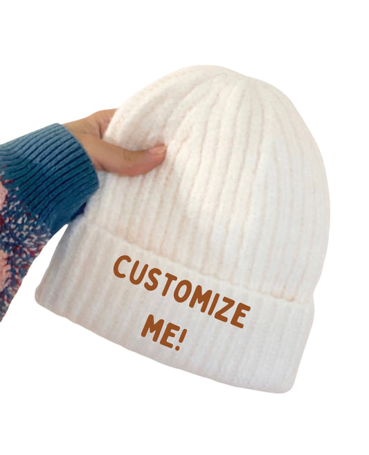 Custom Adult Beanie: Snow