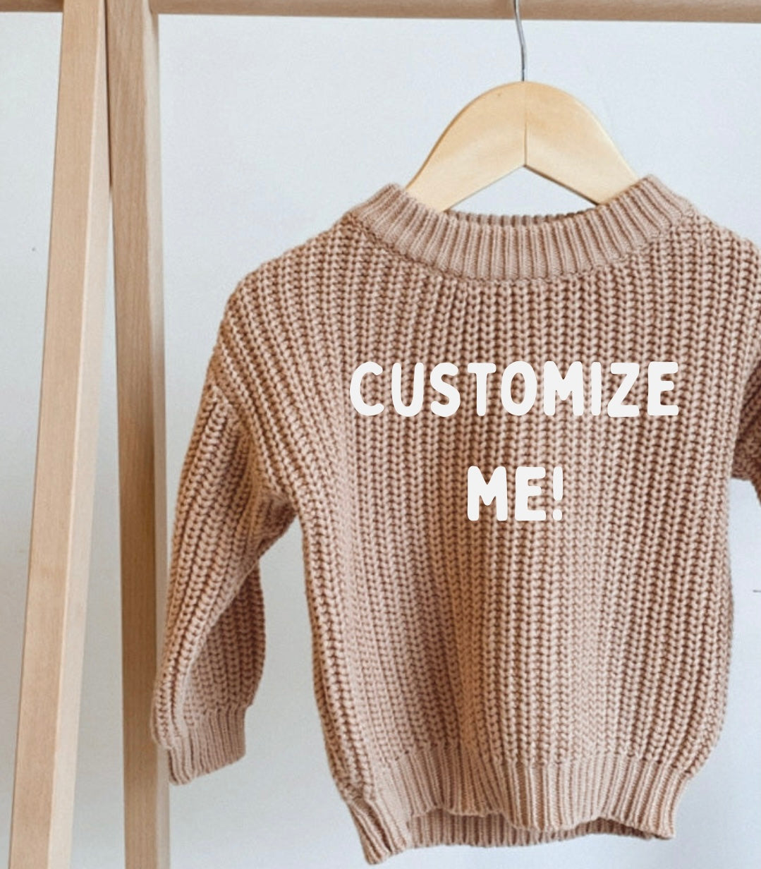Custom Sweater: Latte