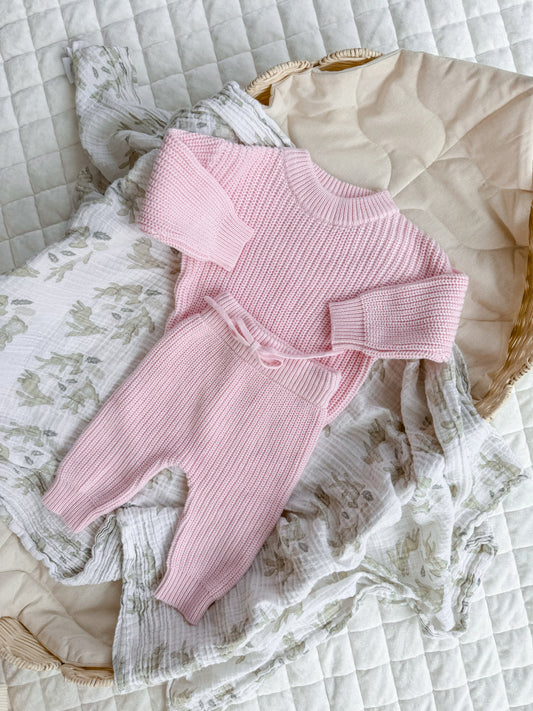 Knit Newborn Set: Lilly Pink