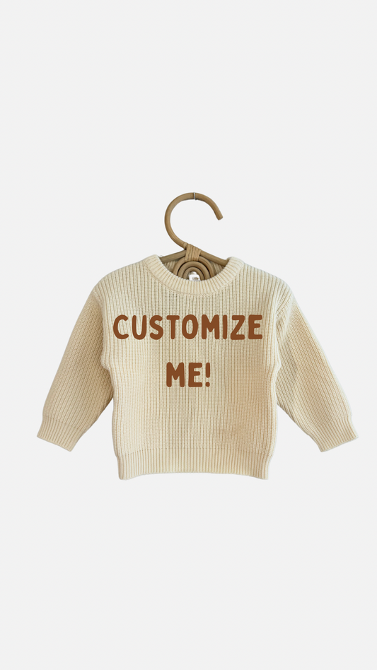Custom Sweater: Cream