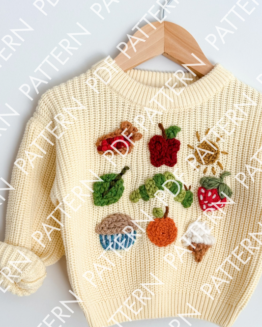 Caterpillar Sweater PDF Template