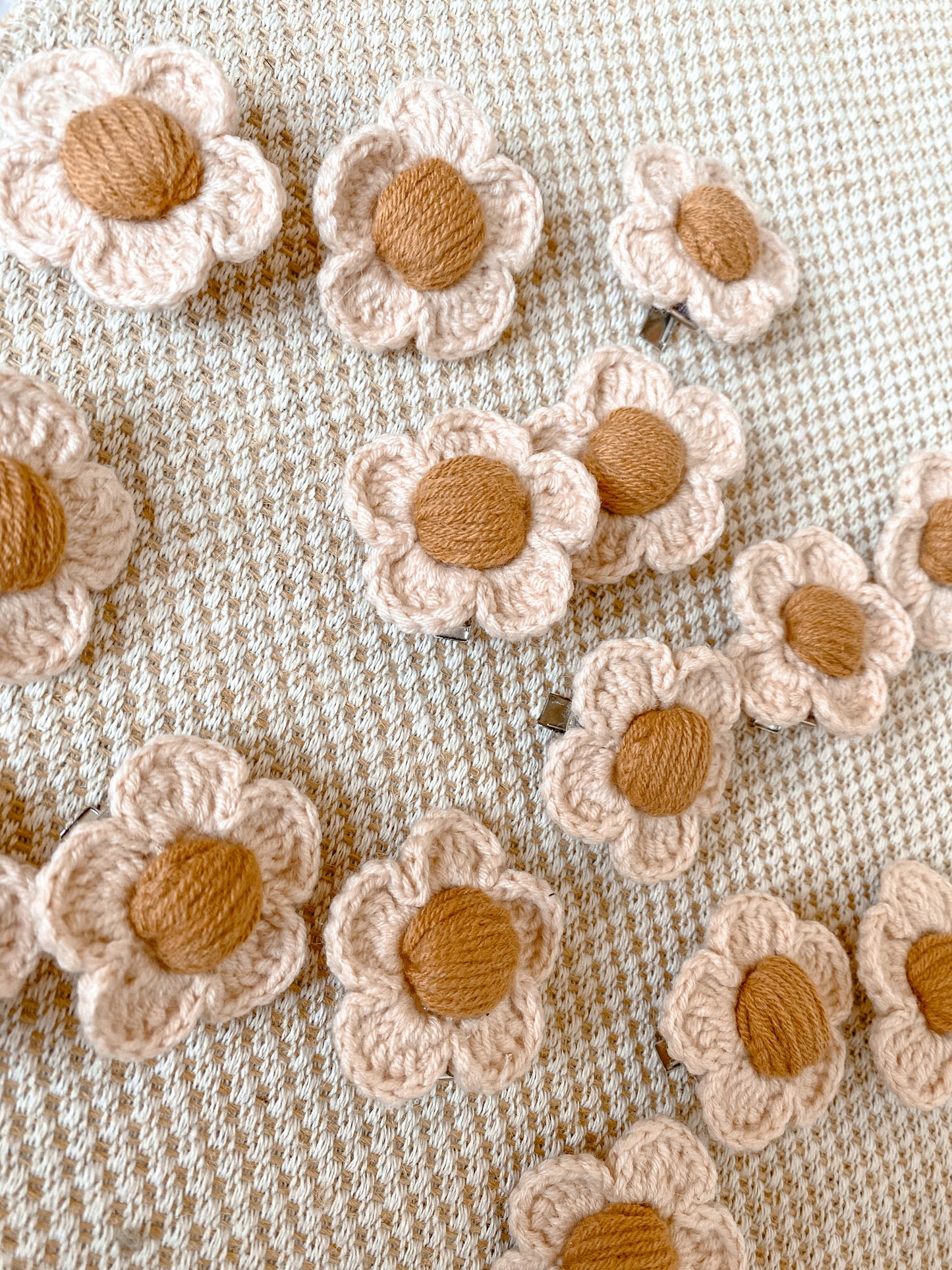 Crocheted Boho Flower Clip