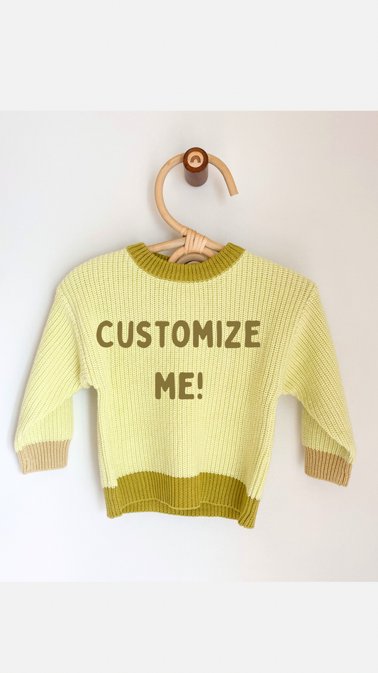 Custom Sweater: Key Lime