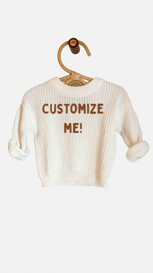 Custom Sweater: Coconut White