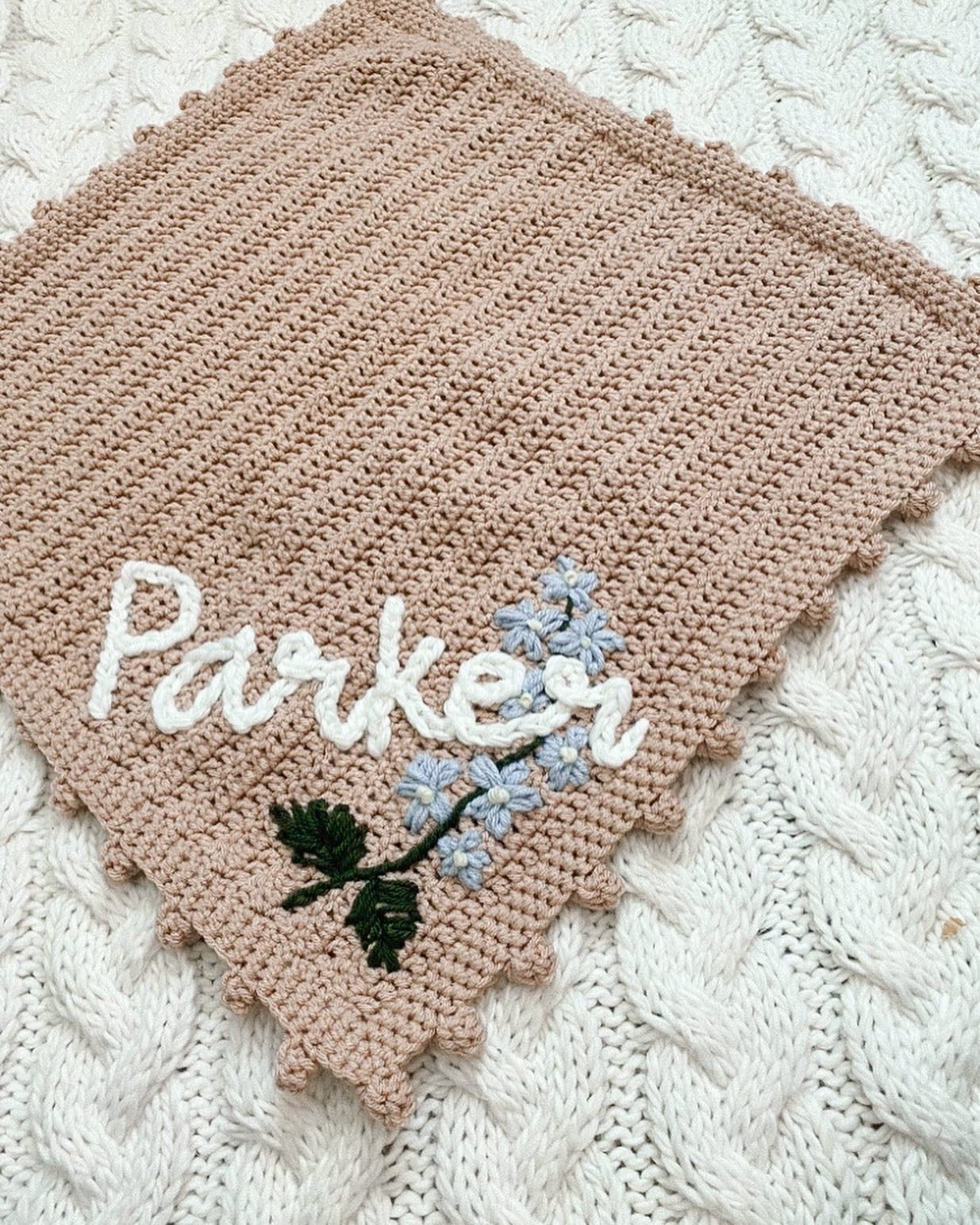 Custom hand crocheted  baby blanket