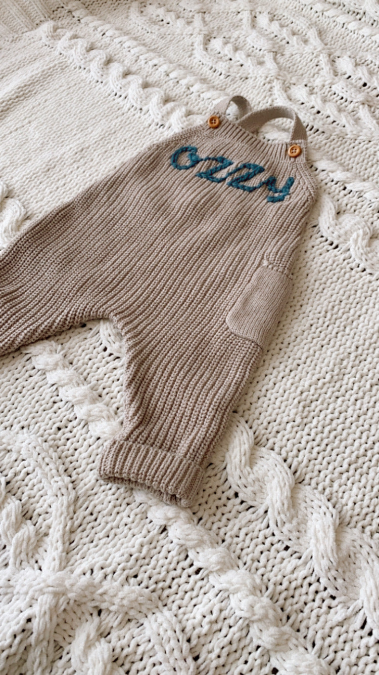 Custom Knit Overalls
