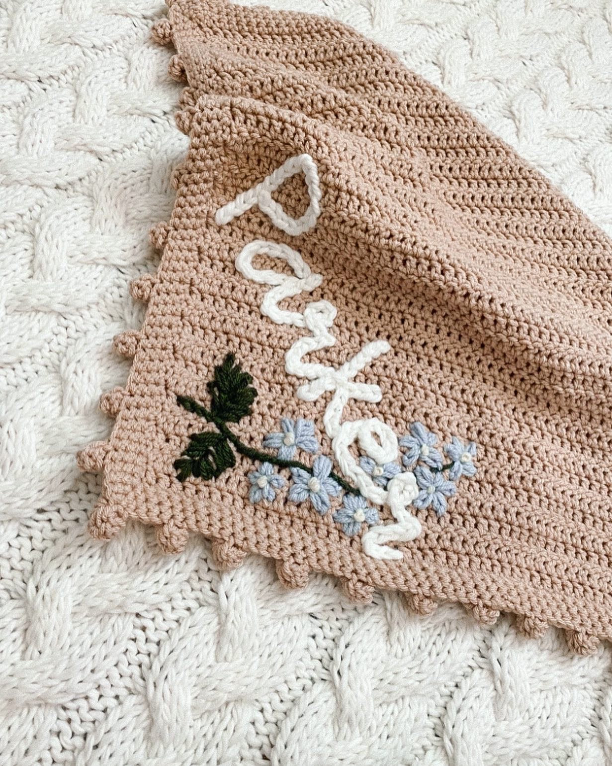 Custom hand crocheted  baby blanket